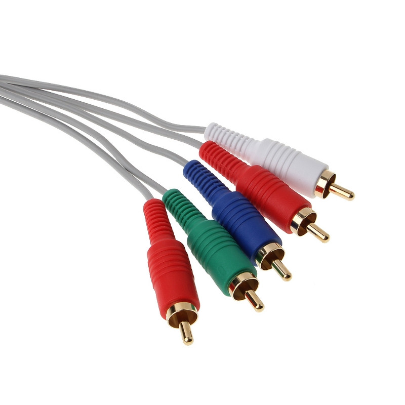 1,8 m komponentu 1080P HDTV AV vai 5RCA adaptera kabelis Wii konsolei