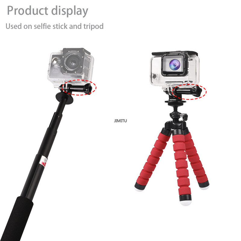 5/8gab GoPro piederumiem Statīva stiprinājuma adaptera kloķa skrūve Uzgrieznis Garā īkšķskrūve priekš Go pro 12 11 10 9 3+ Yi 4K Sj7 Sj8 pro DJI