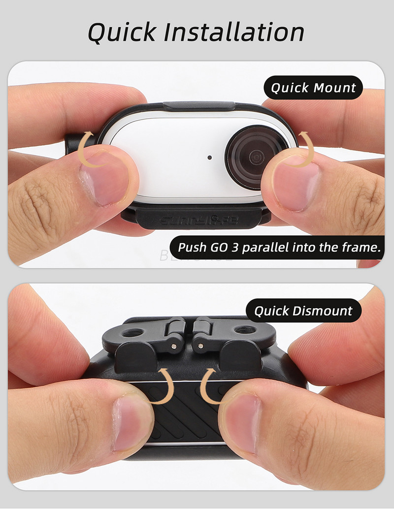 GO 3 daudzfunkcionālā stiprinājuma adaptera paplašināšanas kronšteina paplašināšanas ātrās atbrīvošanas darbības kameras piederumi Insta360 GO 3