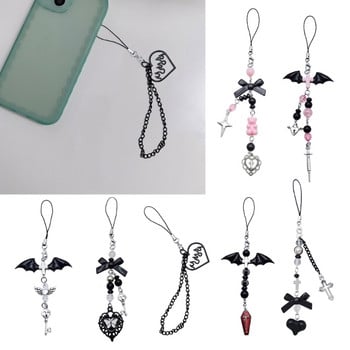 Goth Y2K Phone Charm μενταγιόν Kawaii-Μπρελόκ για γυναικεία αξεσουάρ τσάντας