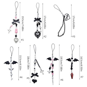 Goth Y2K Phone Charm μενταγιόν Kawaii-Μπρελόκ για γυναικεία αξεσουάρ τσάντας