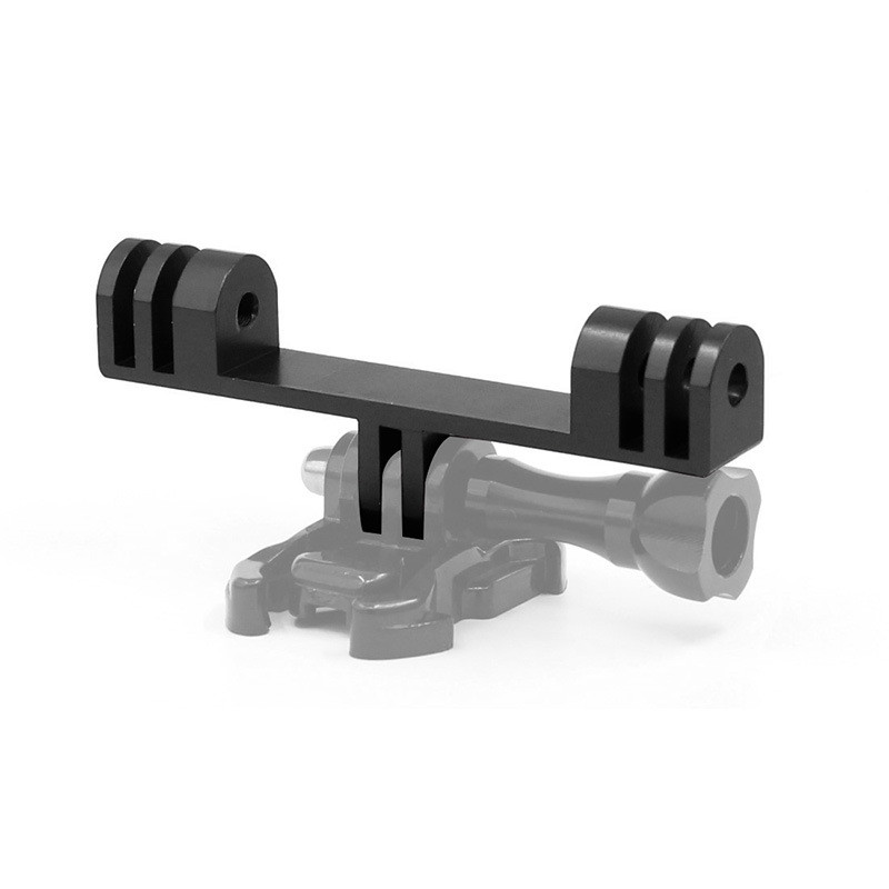 Divkāršā kronšteina tilta alumīnija sakausējuma CNC savienotāja pašbildes turētāja zibspuldzes stiprinājums Gopro hero 11 10 9 XiaoMi Yi SJCAM piederumi