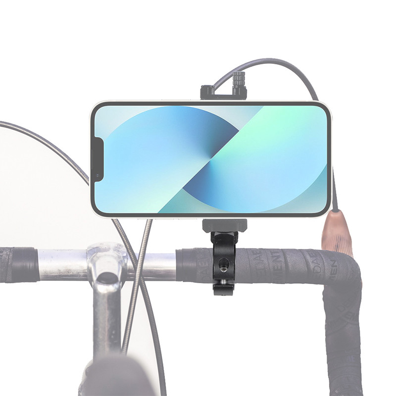 Pastiprināts velosipēda stūres stiprinājums 1/4 skrūves metāla priekš GoPro 11 Insta360 darbības kamerai mobilā tālruņa velosipēda motocikla turētājs