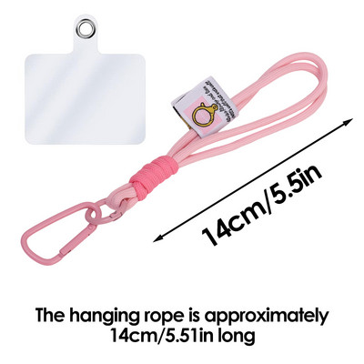 Universaalne telefonipael koos kinnitusplaastriga punutud kaotsiminekuvastane lühike randme riputusnöör randmevõru telefoni amulett rihmakoti ripatsid