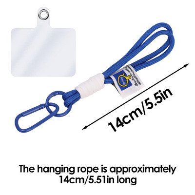 Universaalne telefonipael koos kinnitusplaastriga punutud kaotsiminekuvastane lühike randme riputusnöör randmevõru telefoni amulett rihmakoti ripatsid