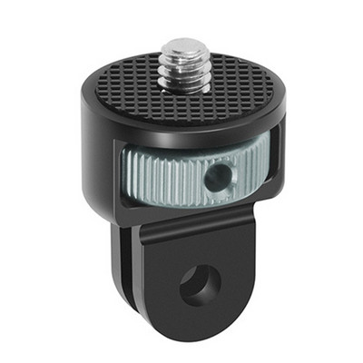 Alumīnija sakausējuma 1/4 collu skrūvējams statīva adapteris 360, rotējošs stiprinājuma turētājs Go Pro 10 9 Insta-360 One kameras piederumiem