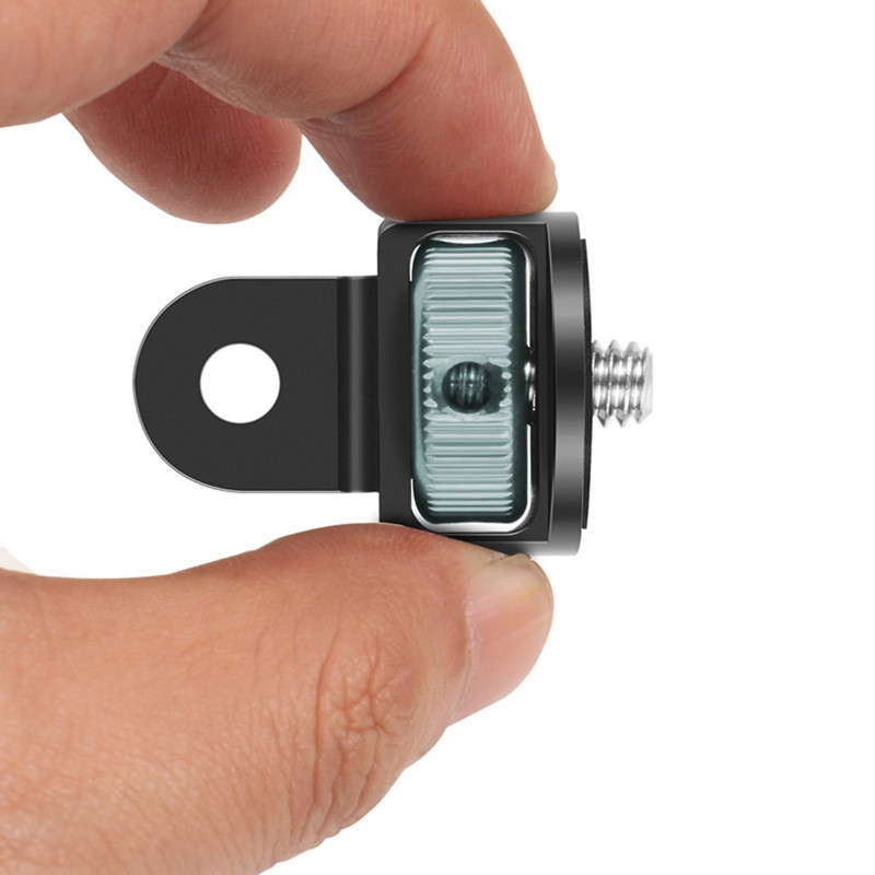 Alumīnija sakausējuma 1/4 collu skrūvējams statīva adapteris 360, rotējošs stiprinājuma turētājs Go Pro 10 9 Insta-360 One kameras piederumiem