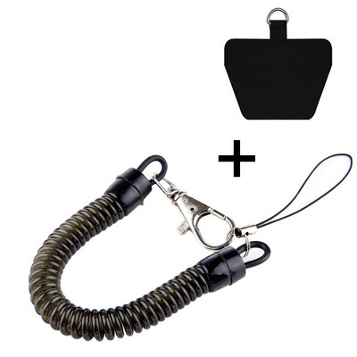 Teleskopiskā atsperu pretaizdzīšanas siksna Plaukstas siksnas blīve Tālruņa drošības saite mobilā tālruņa piederumiem Tālruņa auklas siksna