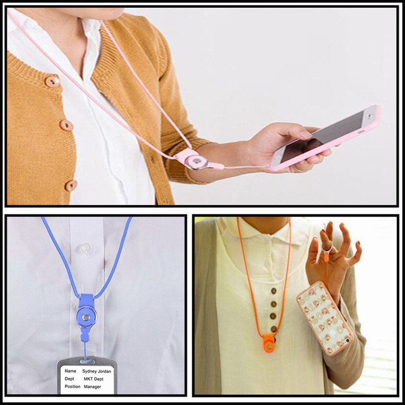 Cureaua detașabilă pentru gât cu șnur lung pentru IPhone Xiaomi Suport card de identificare pentru cheie Cordon cheie Telefon mobil Breloc pentru chei Cameră