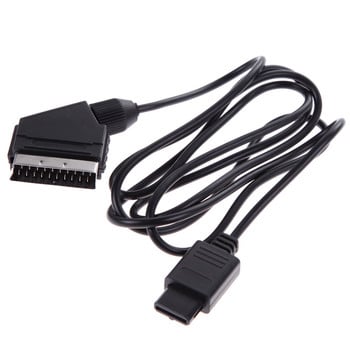 1,8m AV/TV Video Scart RGB Καλώδιο παιχνιδιών Euro Scart Plug Stereo Video Wire για Nintendo SNES Gamecube και N64 Console
