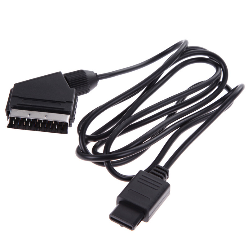 1,8 m-es AV/TV Video Scart RGB kábel játék Euro Scart Plug sztereó videó vezeték Nintendo SNES Gamecube és N64 konzolhoz