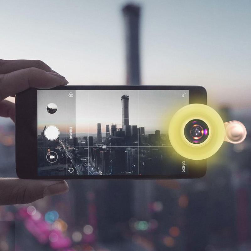 Új mobiltelefon töltőlámpa 15X makró objektív Hordozható szelfi LED gyűrűs lámpa iPhone okostelefonhoz univerzális gyűrűs kliplámpa