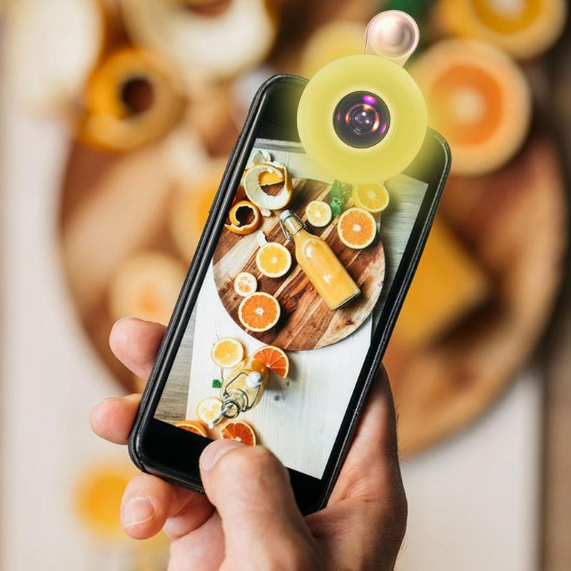 Új mobiltelefon töltőlámpa 15X makró objektív Hordozható szelfi LED gyűrűs lámpa iPhone okostelefonhoz univerzális gyűrűs kliplámpa