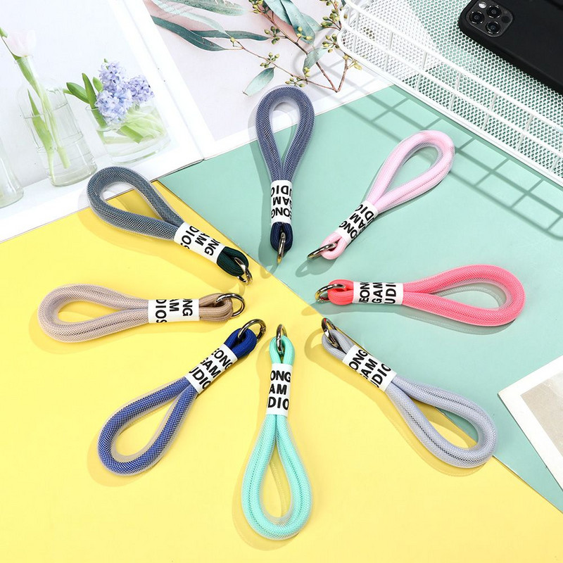 Snur color fluorescent Curea telefon plasă Landyard pentru genți Benzi împletite Cheie Accesorii pentru agățat Breloc
