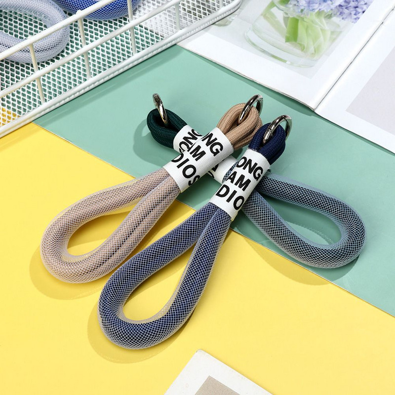 Snur color fluorescent Curea telefon plasă Landyard pentru genți Benzi împletite Cheie Accesorii pentru agățat Breloc