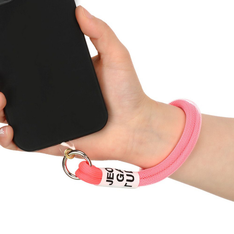 Snur color fluorescent Curea telefon plasă Landyard pentru genți Benzi împletite Cheie Accesorii pentru agățat Breloc