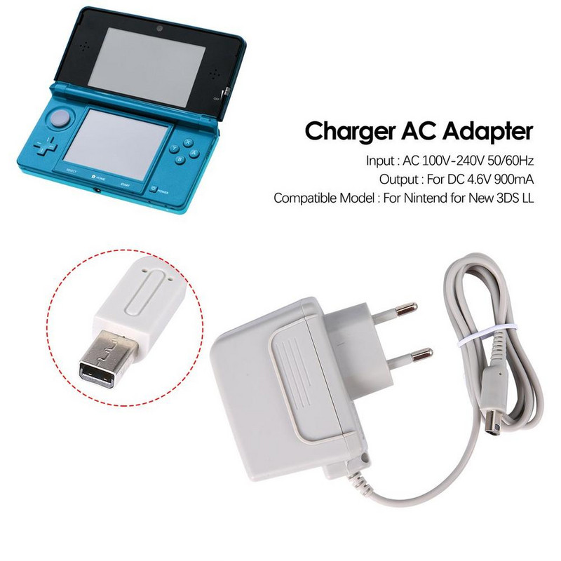 Nintendo maiņstrāvas adapterim EU Plug Charger 100V-240V Strāvas adapteris Nintendo 3ds lādētājam XL 2DS DS DSI US Plug adapteris Switch