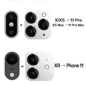 Lažna naljepnica objektiva kamere Sekunde za iPhone telefon Nadogradnja Zaštita zaslona za iPhone X / XS Max Promijenite na iPhone 11 pro Max