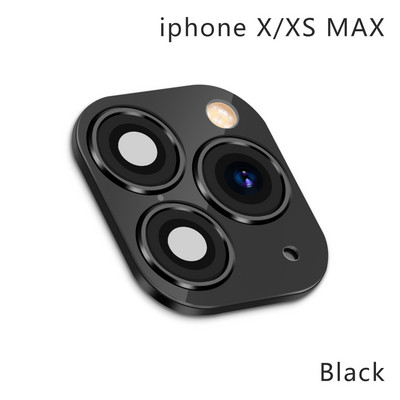 Lažna naljepnica objektiva kamere Sekunde za iPhone telefon Nadogradnja Zaštita zaslona za iPhone X / XS Max Promijenite na iPhone 11 pro Max