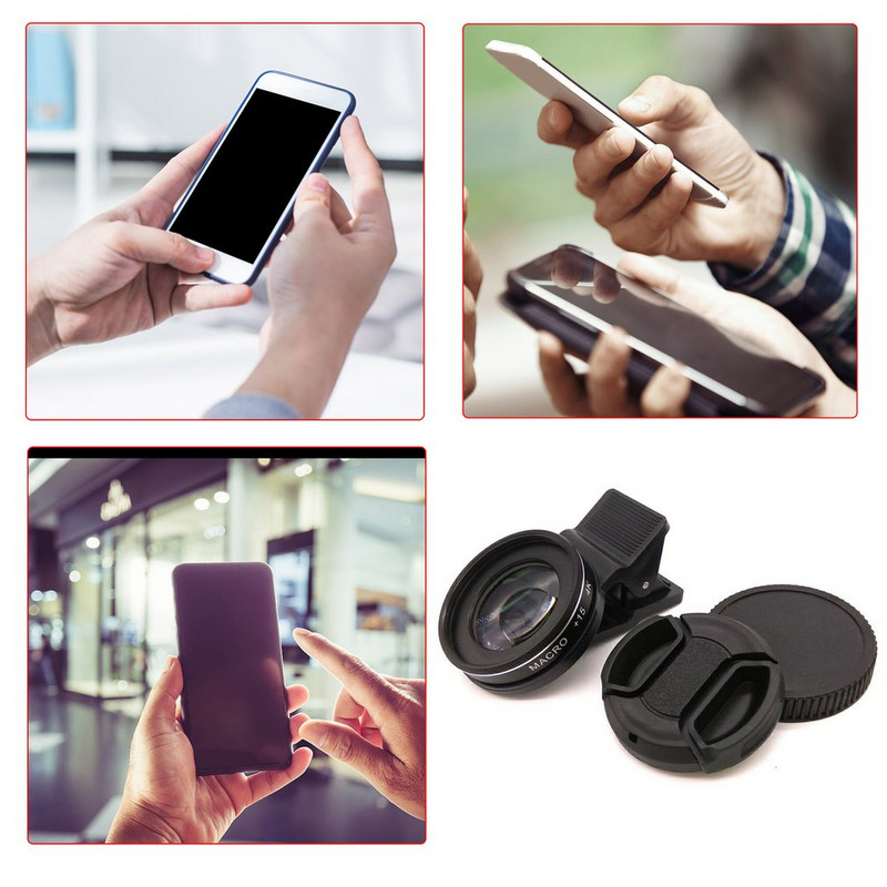 37 mm-es 15X makró objektív 4K HD professzionális fényképezés telefon kamera lencse szempillákhoz gyémánt ékszer 30 x makro objektív okostelefonhoz