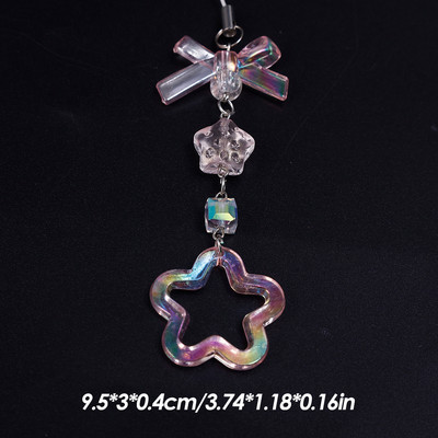 Universaalne Creative Star mobiiltelefoni kett, lühike võlu, randmepael, ripats mobiiltelefoni kaelarihmaga naiste värviliste helmestega Star käevõru