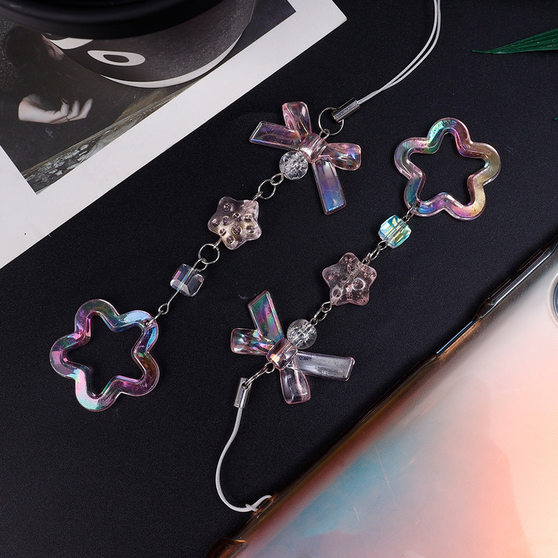 Universaalne Creative Star mobiiltelefoni kett, lühike võlu, randmepael, ripats mobiiltelefoni kaelarihmaga naiste värviliste helmestega Star käevõru