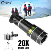 20x tālummaiņas HD universālā viedtālruņa optiskās kameras telefoto klipu teleskopa objektīvs
