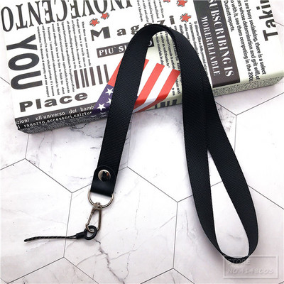 Virves kakla siksna ID kartes turētājiem ar melnu štropes kakla stīgas/siksna USB kamera MP3 DIY tālrunis pakārt Slings virve