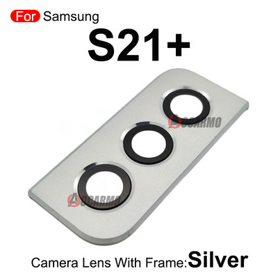Roz Argintiu Auriu Negru Lentila spate spate cu cadru pentru piese de schimb Samsung Galaxy S21 Plus S21+