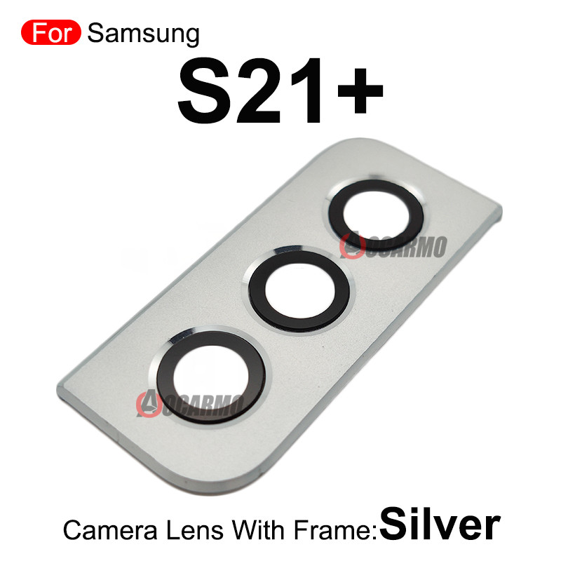 Roz Argintiu Auriu Negru Lentila spate spate cu cadru pentru piese de schimb Samsung Galaxy S21 Plus S21+