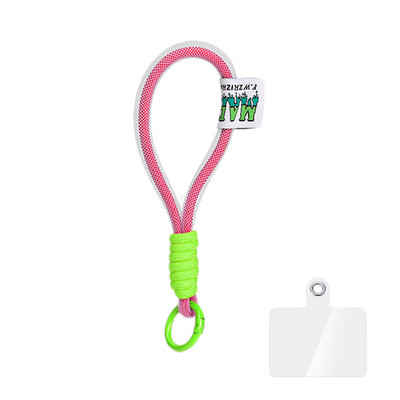 Fluorescējoša neilona sieta mobilā tālruņa aukla īsa atslēgu piekariņa virve Airpods Pro Air mobilā tālruņa pretnozaudēšanas rokas siksnas aproce