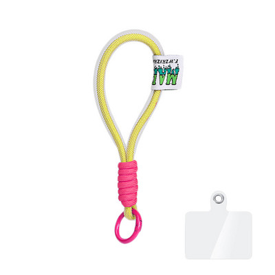 Fluorescējoša neilona sieta mobilā tālruņa aukla īsa atslēgu piekariņa virve Airpods Pro Air mobilā tālruņa pretnozaudēšanas rokas siksnas aproce