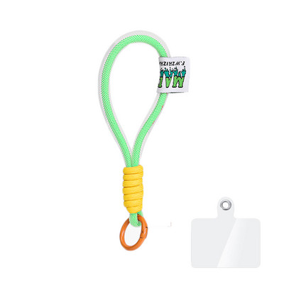 Fluorescējoša neilona sieta mobilā tālruņa aukla īsa atslēgu piekariņa virve Airpods Pro Air mobilā tālruņa pretnozaudēšanas rokas siksnas aproce