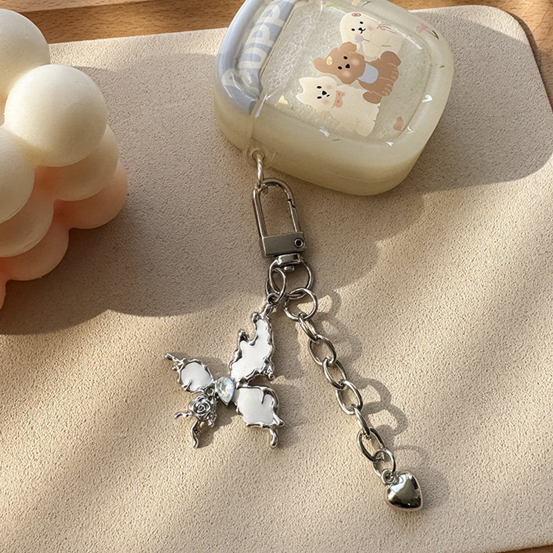 Legirani leptir privjesak za ključeve Y2k telefonski privjesak Ins Style torbica za slušalice Charms Bag Decor Auto privjesak za ključeve