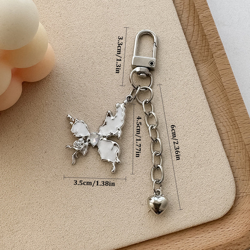 Legirani leptir privjesak za ključeve Y2k telefonski privjesak Ins Style torbica za slušalice Charms Bag Decor Auto privjesak za ključeve