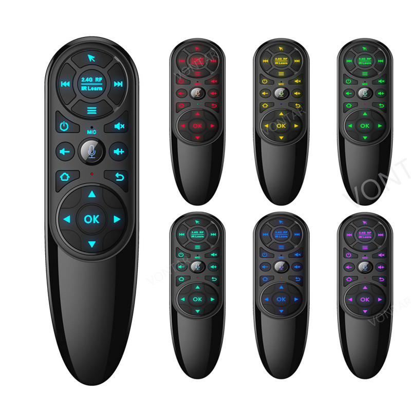 Q6 Pro glasovni daljinski upravljač 2.4G bežični zračni miš s pozadinskim osvjetljenjem žiroskopa IR učenje za Android TV Box H96 X96 Max Plus X96