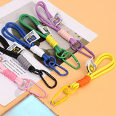 Radoša pītas virves mobilā tālruņa īsa aukla iPhone Airpods Pro Sansung Xiaomi universāla pret pazaudēšanas plaukstas siksnas ķēde