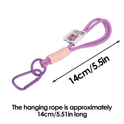 Radoša pītas virves mobilā tālruņa īsa aukla iPhone Airpods Pro Sansung Xiaomi universāla pret pazaudēšanas plaukstas siksnas ķēde