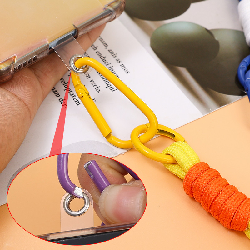 Radoša pītas virves mobilā tālruņa īsa aukla iPhone Airpods Pro Sansung Xiaomi universāla pret pazaudēšanas plaukstas siksnas ķēde