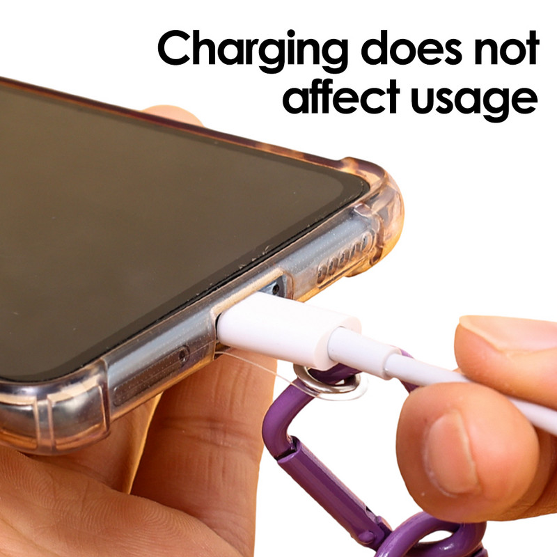 Radoša pītas virves mobilā tālruņa īsa aukla iPhone Airpods Pro Sansung Xiaomi universāla pret pazaudēšanas plaukstas siksnas ķēde