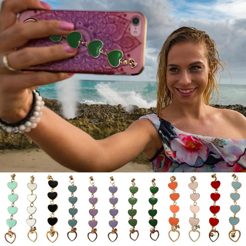 Elektriga kaetud Love Heart telefoniümbris telefonile 11 12 13 14 Pro Max XS Max XR 7 Plus 14 põrutuskindel randmerihma keti tagakaas