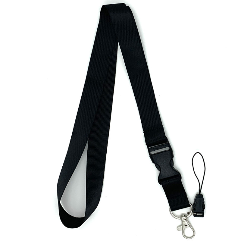 Tīri melnas kakla siksnas Atslēgu štrope Atslēgām ID karšu žetonu turētājs DIY karājas virve Atslēgu piekariņi Virves Kaklarota Atslēgu piekari