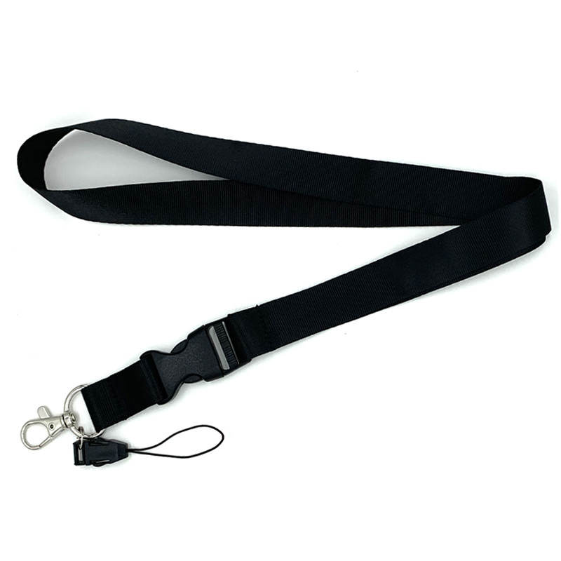 Tīri melnas kakla siksnas Atslēgu štrope Atslēgām ID karšu žetonu turētājs DIY karājas virve Atslēgu piekariņi Virves Kaklarota Atslēgu piekari