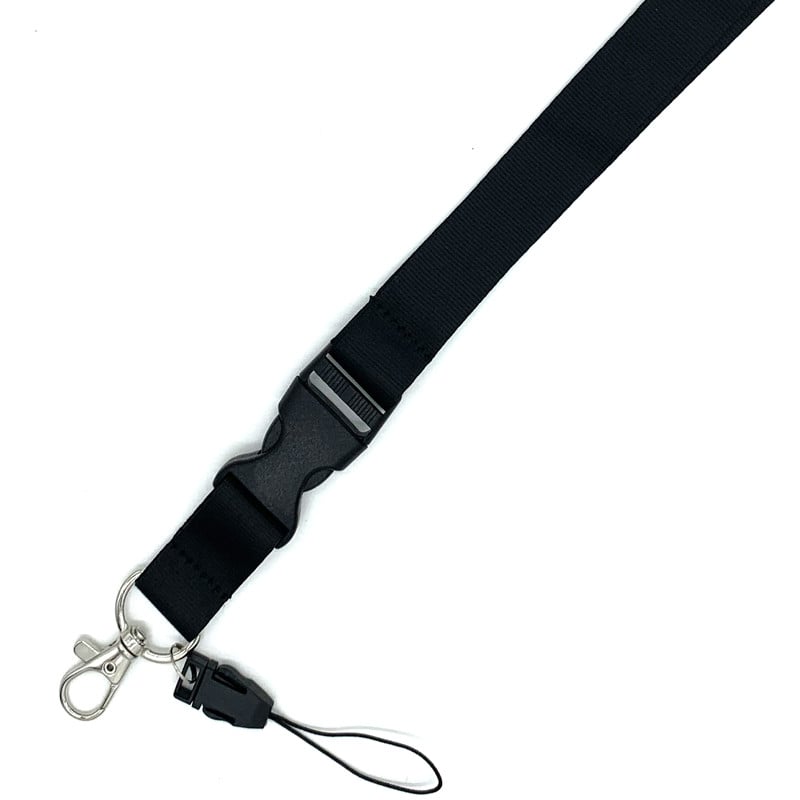 Tīri melnas kakla siksnas Atslēgu štrope Atslēgām ID karšu žetonu turētājs DIY karājas virve Atslēgu piekariņi Virves Kaklarota Atslēgu piekari