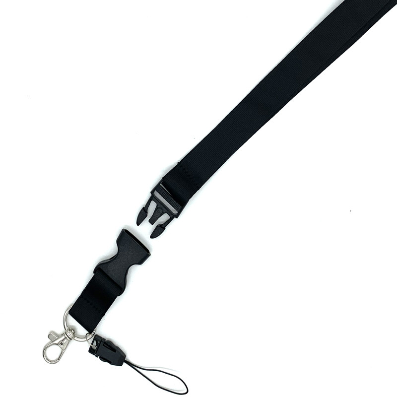 Tīri melnas kakla siksnas Atslēgu štrope Atslēgām ID karšu žetonu turētājs DIY karājas virve Atslēgu piekariņi Virves Kaklarota Atslēgu piekari