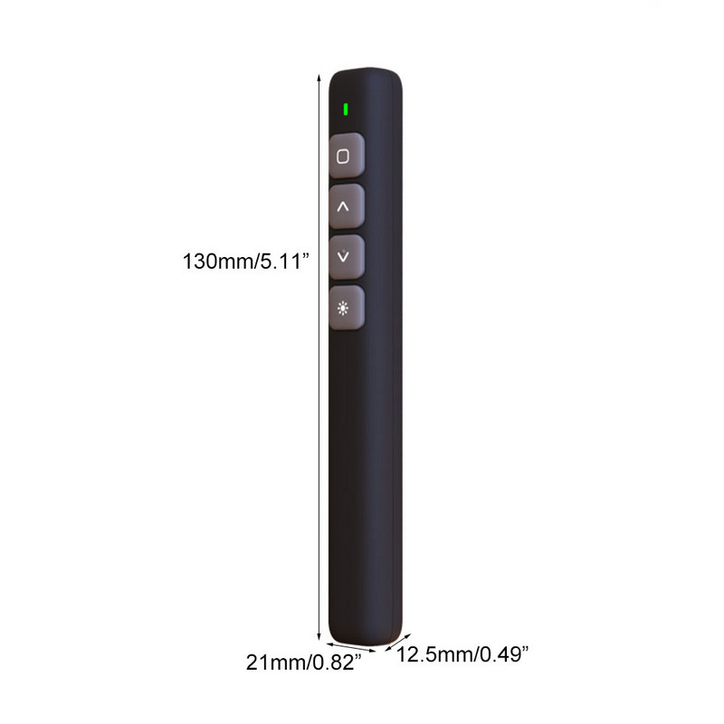 Vezeték nélküli prezentációs távirányító 2,4 GHz-es USB-projektor oldalforgató toll PPT Powerpoint prezentációs mutató csúsztatható továbbítóhoz