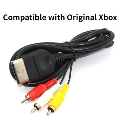 Nku 1,8 m 6 jalga komposiitheli-video AV 3 RCA kõrglahutusega kaabel, mis ühildub originaalse klassikalise Microsoft Xboxi telerimonitoriga