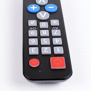 Универсално дистанционно управление за обучение Работа за 2 устройства Копиране на IR код за TV VCR STB DVD DVB BOX Контролер 2 в 1 Лесен за възрастни хора.