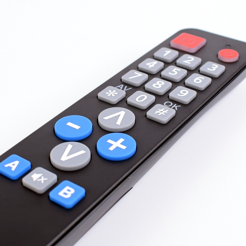 Universāls Mācīties tālvadības pults Darbs ar 2 ierīcēm Kopēt IR kodu TV VCR STB DVD DVB BOX 2 in 1 Controller Easy veciem cilvēkiem.