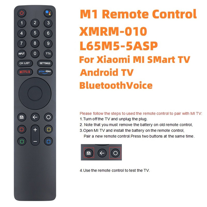 Bezvadu Bluetooth tālvadības pults ar balss lāzeru Xiaomi TV 4S Android Smart TV L65M5-5ASP MI P1 32 MI Box un XMRM-010